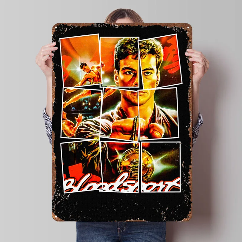 Retro Gaming At Home - Bloodsport Metal Sign Classic Movie Poster