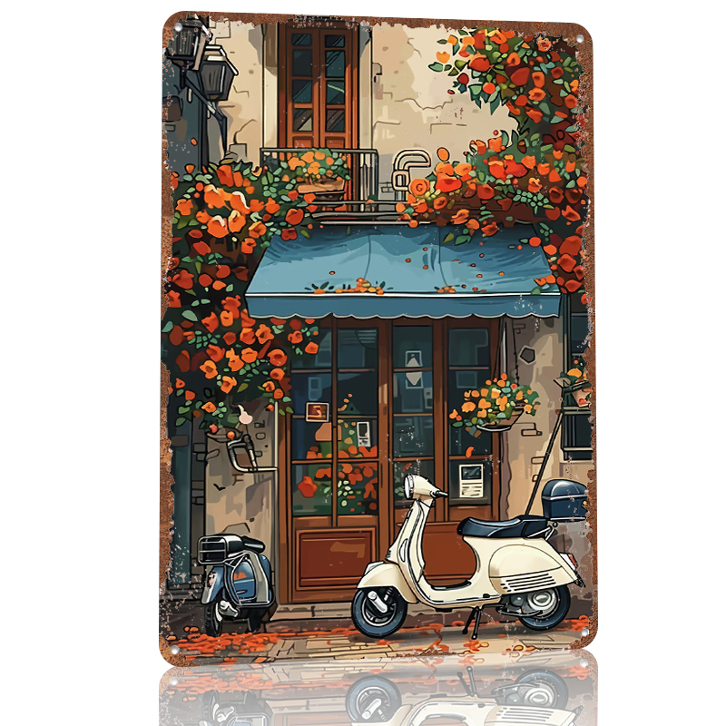 Vintage Scooter Shop Poster Cu - Retro Gaming At Home review and price