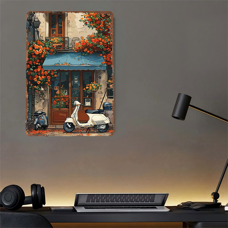 Vintage Scooter Shop Poster Cu - Retro Gaming At Home review and price