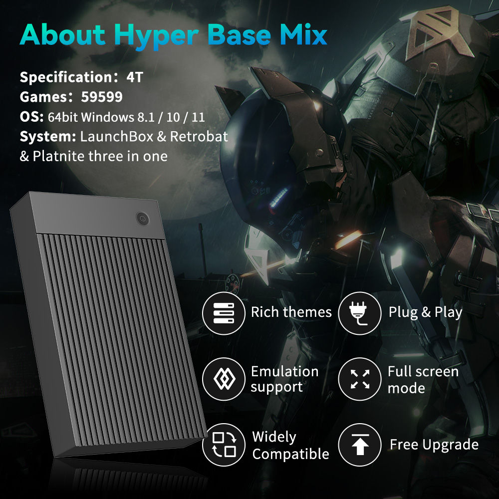 Hyper Base Mix 4TB Game Consol - Retro Gaming Hdd review and price