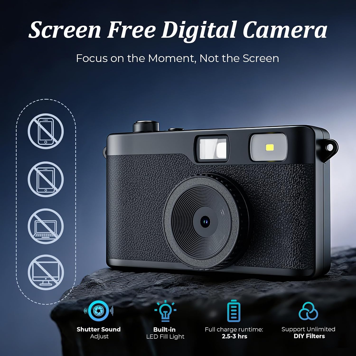 No Screen Digital Camera, 12MP - Retro Game Card review and price
