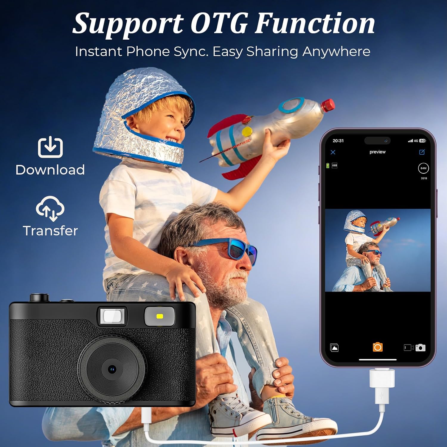 No Screen Digital Camera, 12MP - Retro Game Card review and price