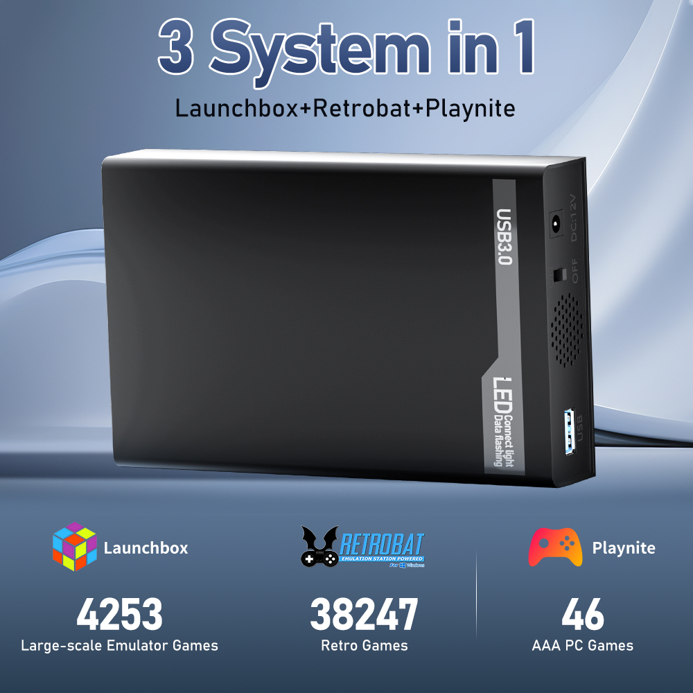 MIX 500GB 3 System in 1 Extern - Retro Gaming Hard Drive review and price