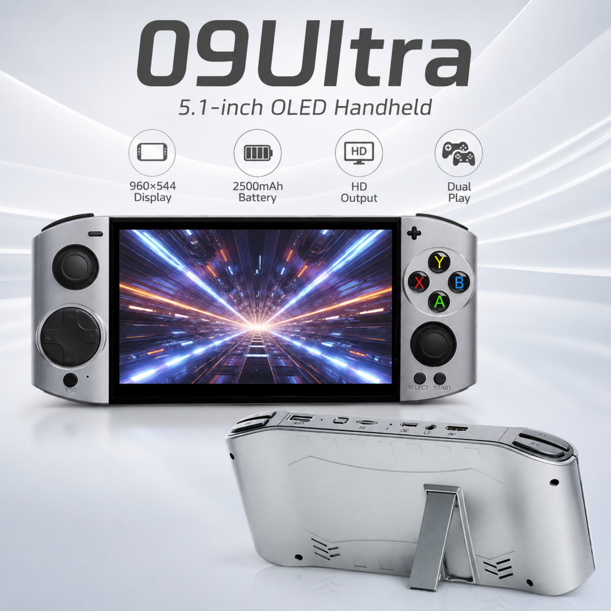 09 Ultra 5.1 Inch OLED Handhel - Retro Gaming Os review and price