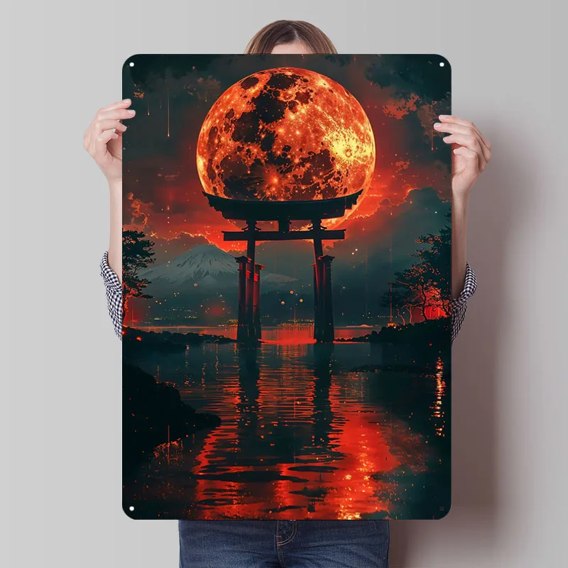 Blood Moon Torii Sign Printing - Retro Gaming At Home review and price