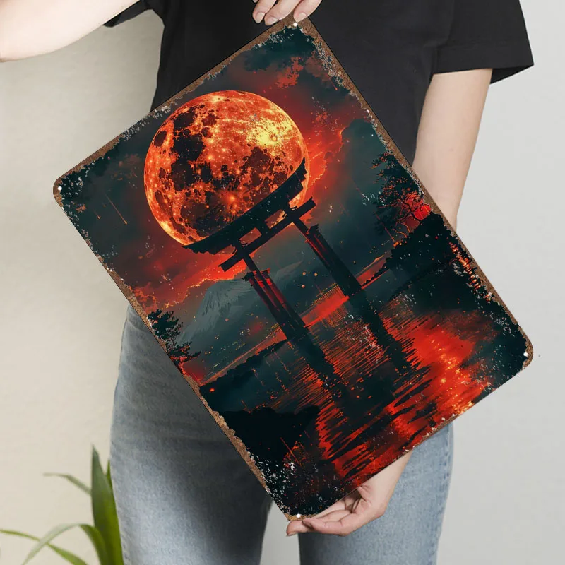 Blood Moon Torii Sign Printing - Retro Gaming At Home review and price
