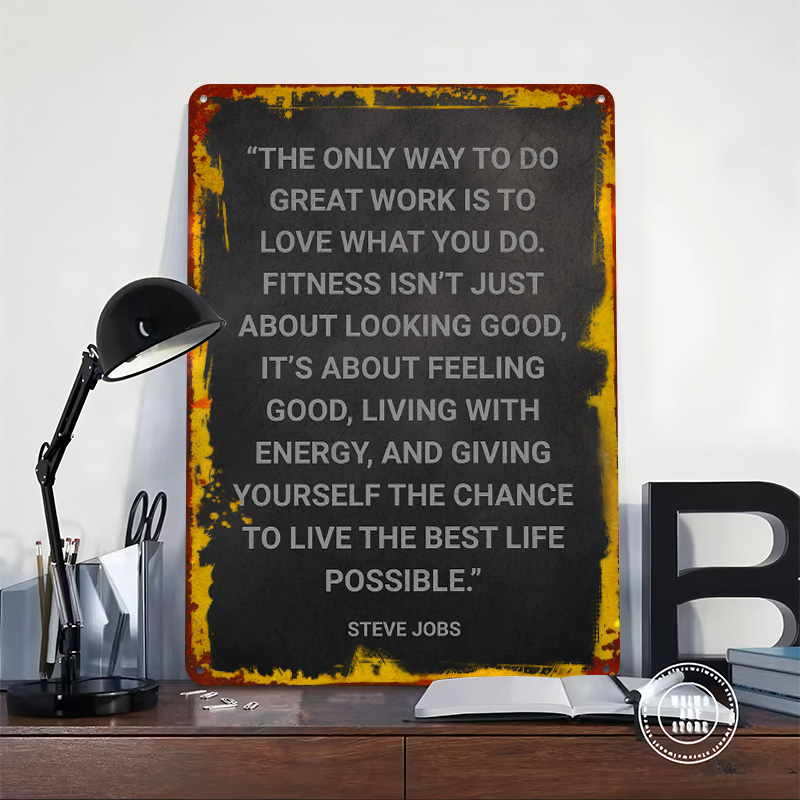 Steve Jobs Fitness Quote Metal - Retro Gaming At Home review and price