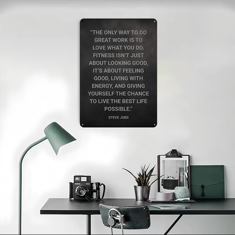 Steve Jobs Fitness Quote Metal - Retro Gaming At Home review and price