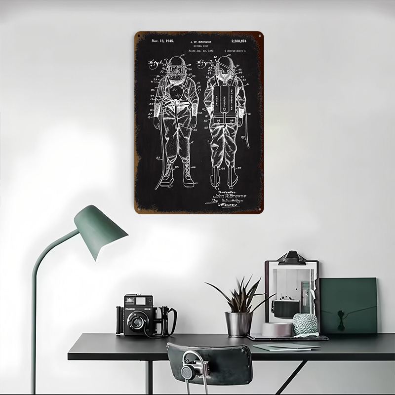 1945 Diving Suit Patent Metal  - Retro Gaming At Home review and price