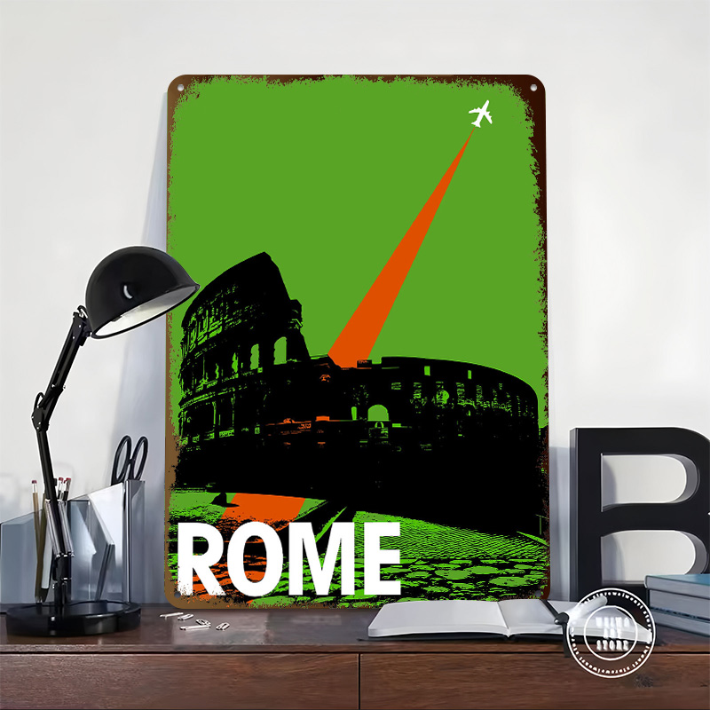 Rome Travel Metal Poster Custo - Retro Gaming At Home review and price