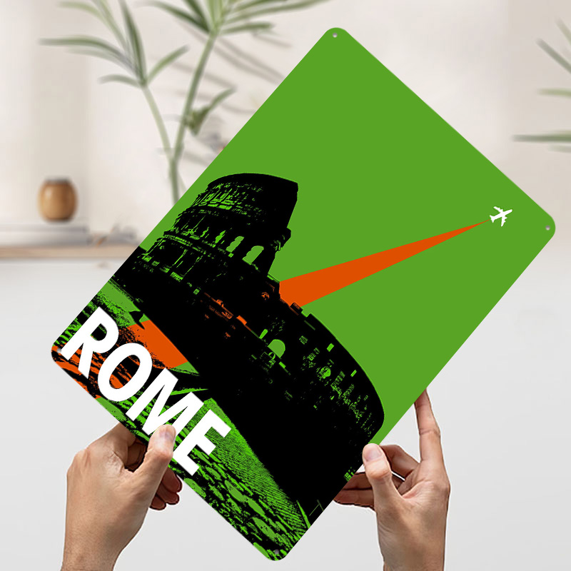 Rome Travel Metal Poster Custo - Retro Gaming At Home review and price