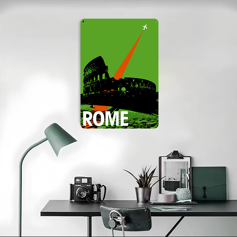 Rome Travel Metal Poster Custo - Retro Gaming At Home review and price