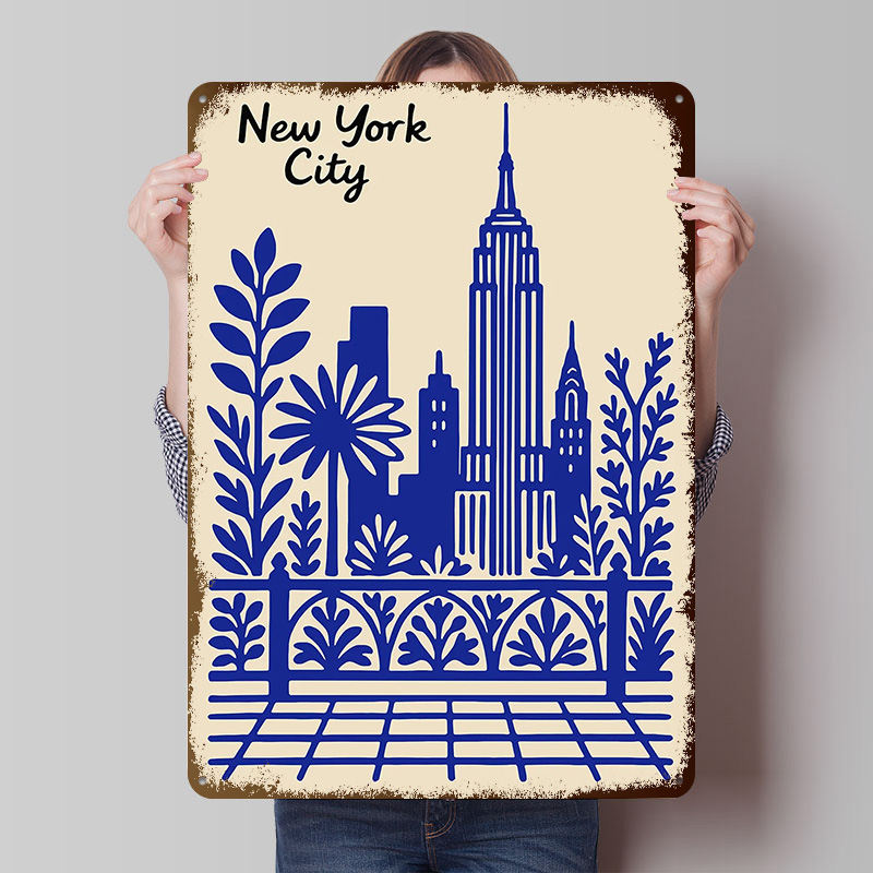 New York City Blue Poster Cust - Retro Gaming At Home review and price