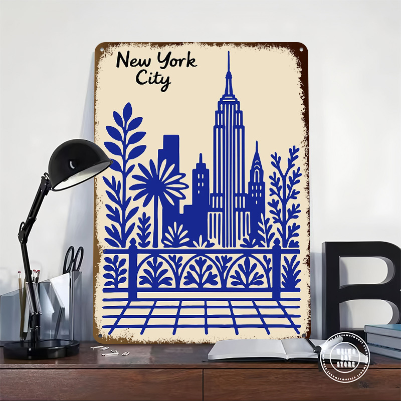 New York City Blue Poster Cust - Retro Gaming At Home review and price
