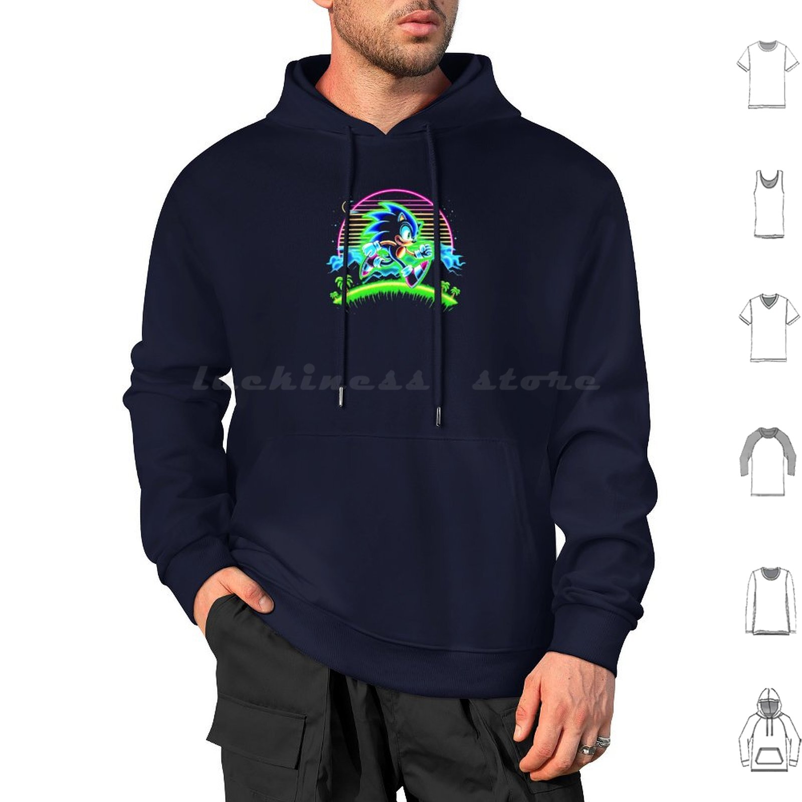 Neon Hoodies Long Sleeve The H - Retro Gaming Icons review and price