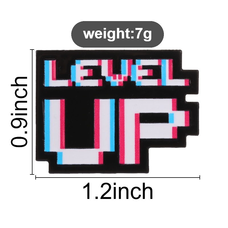 Level Up Glitch Pixel Badge Re - Retro Gaming Games review and price