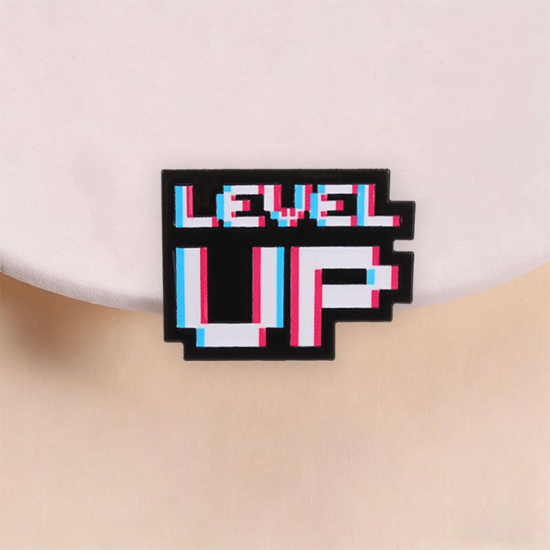 Level Up Glitch Pixel Badge Re - Retro Gaming Games review and price