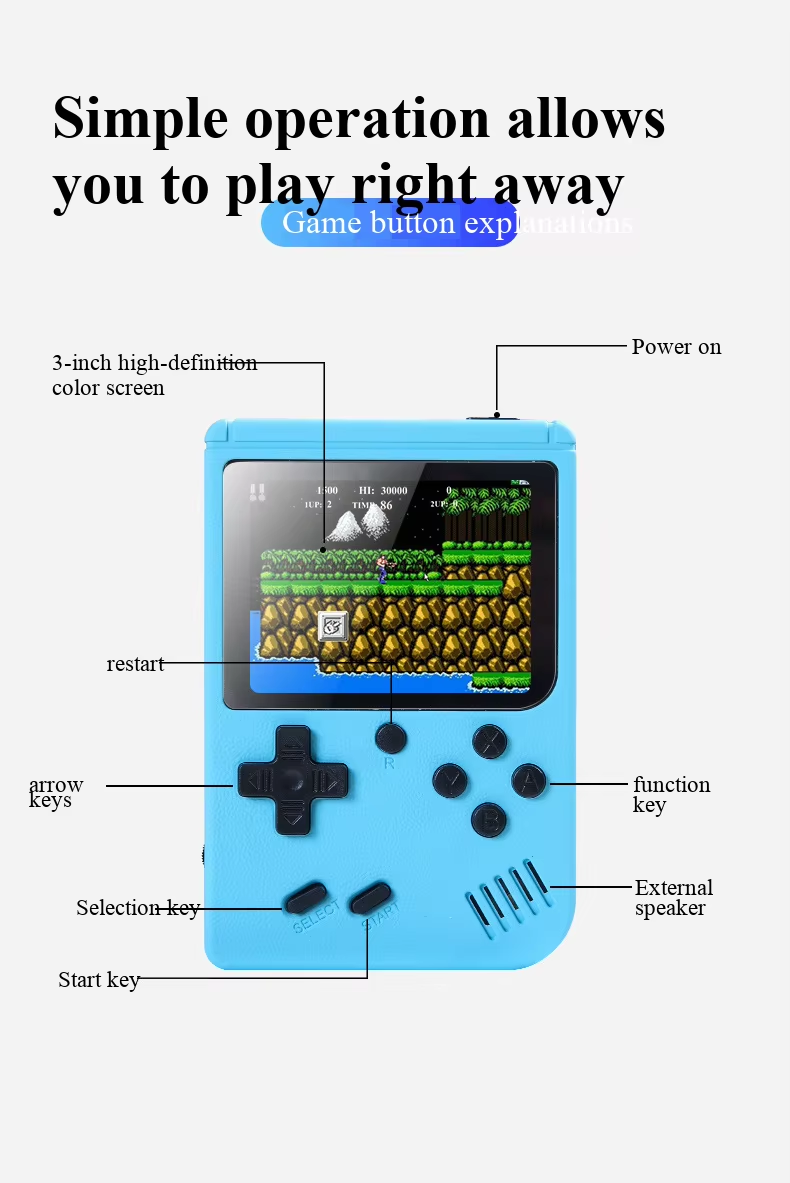 NEW 3 Inch Portable Retro Mini - Retro Gaming Os review and price
