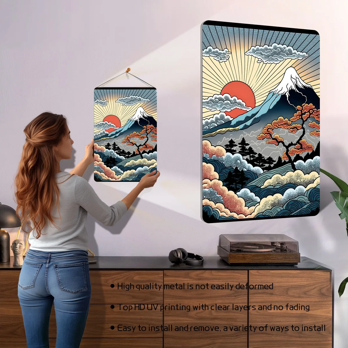 Fuji Sunrise Retro Art Sign Pr - Retro Gaming At Home review and price