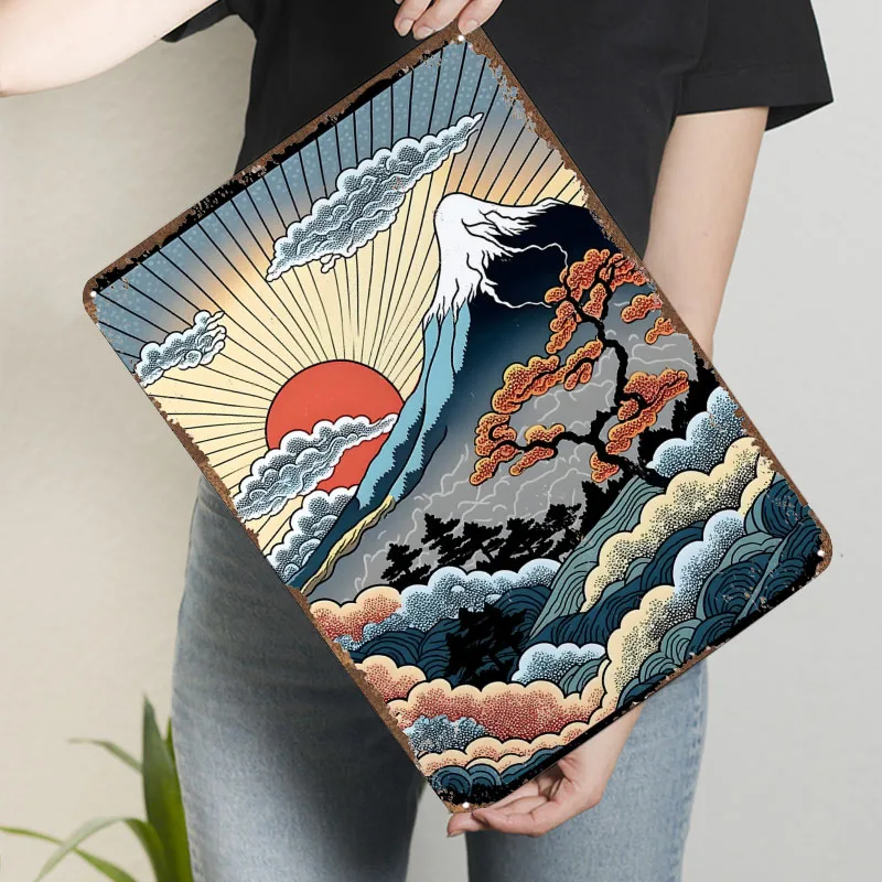 Fuji Sunrise Retro Art Sign Pr - Retro Gaming At Home review and price