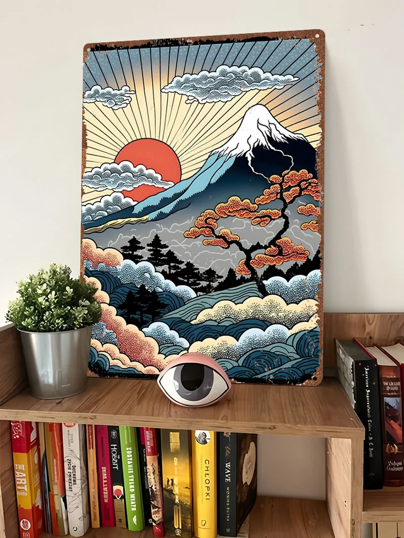 Fuji Sunrise Retro Art Sign Pr - Retro Gaming At Home review and price