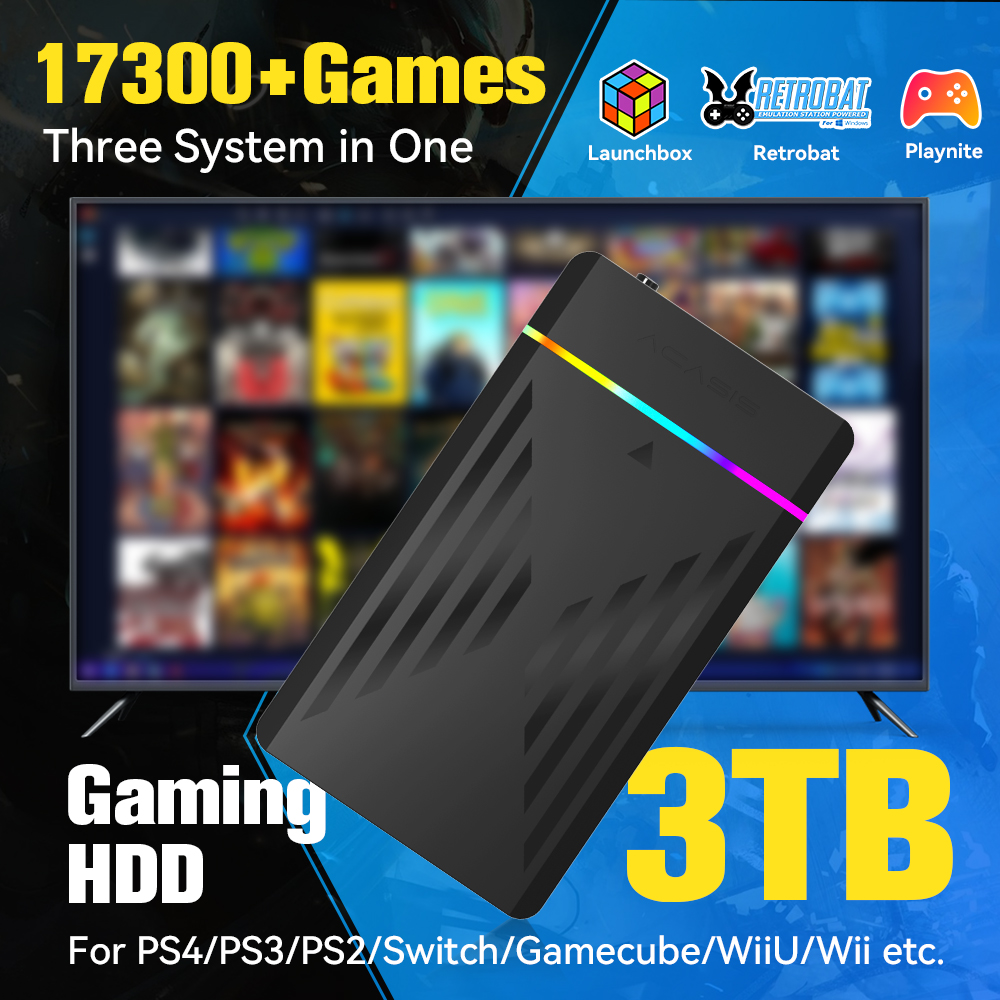 3TB Portable Gaming HDD Launch - Retro Gaming Os review and price